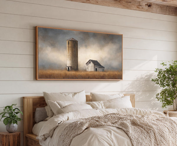 Canvas wall art in interior setting.