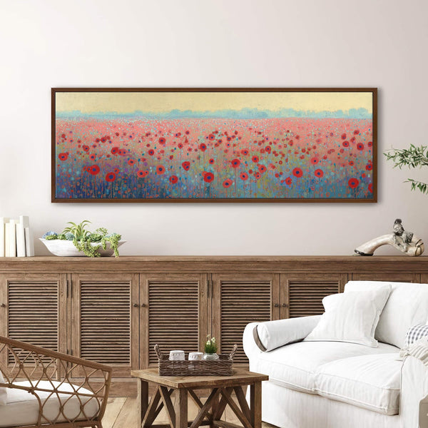 Canvas wall art in interior setting.