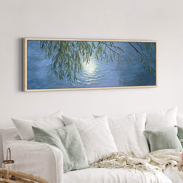 Canvas wall art in interior setting.