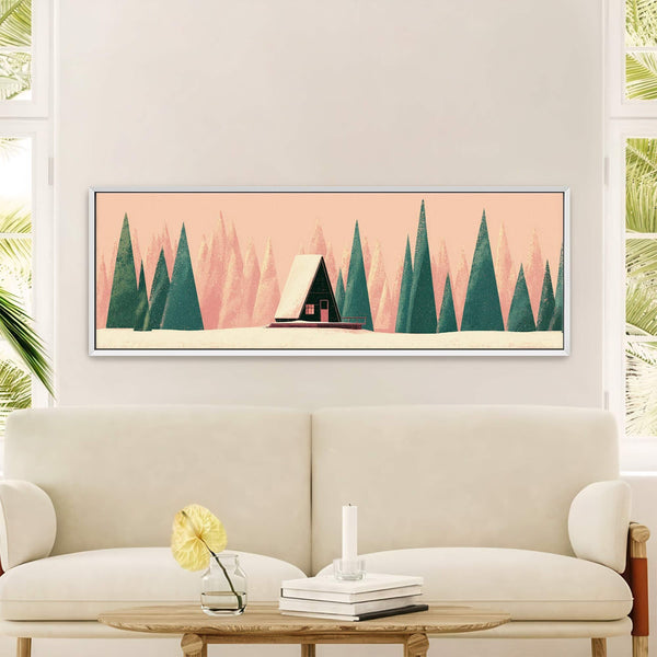 Canvas wall art in interior setting.