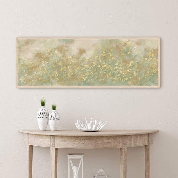 Canvas wall art in interior setting.