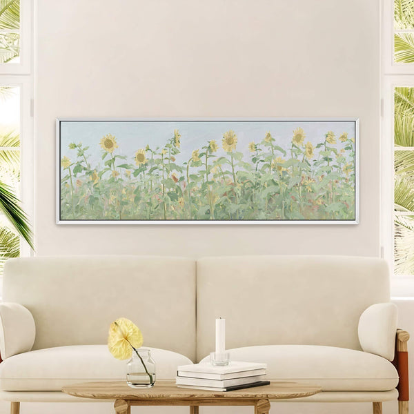 Canvas wall art in interior setting.