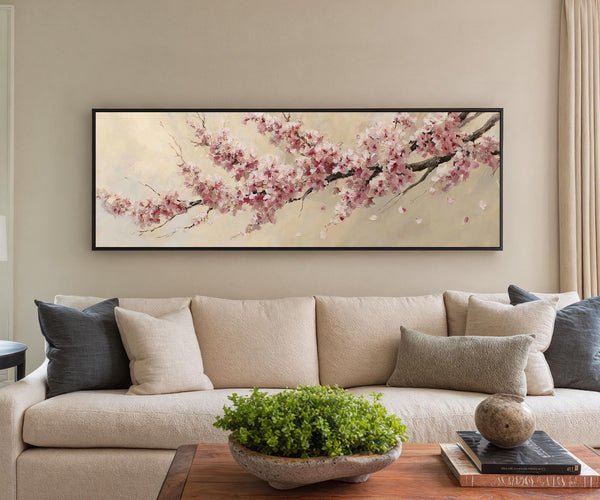 Canvas wall art in interior setting.