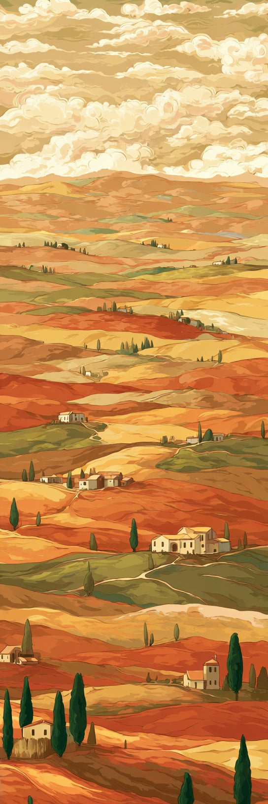 Tuscan Hills Landscape Canvas Print