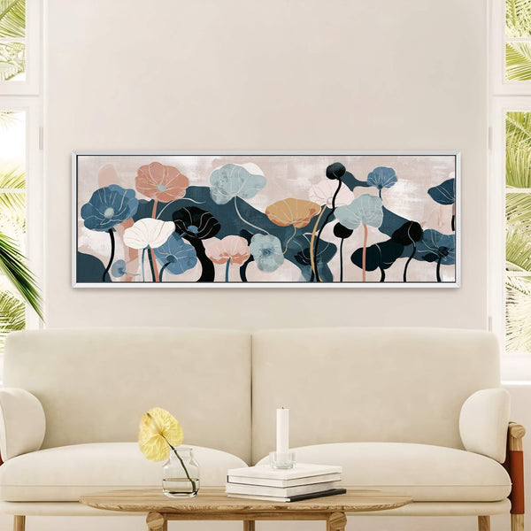 Canvas wall art in interior setting.