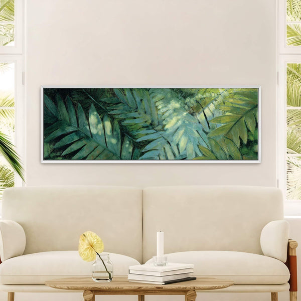 Canvas wall art in interior setting.
