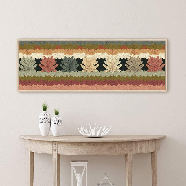 Canvas wall art in interior setting.