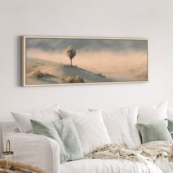 Canvas wall art in interior setting.