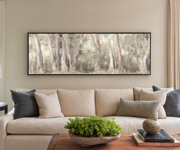 Canvas wall art in interior setting.