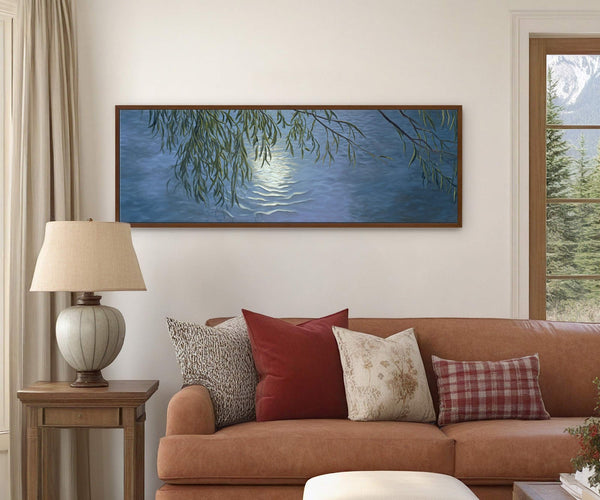Canvas wall art in interior setting.