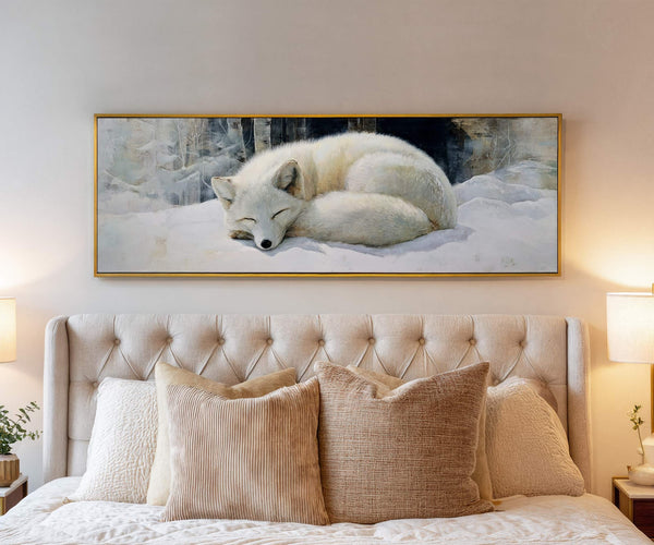Canvas wall art in interior setting.