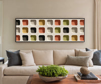 Canvas wall art in interior setting.