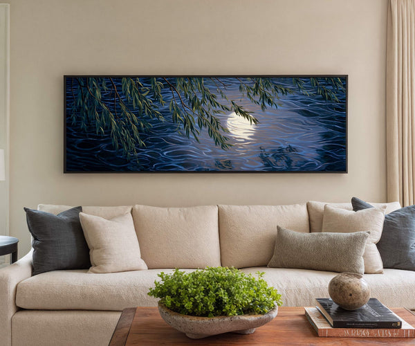 Canvas wall art in interior setting.