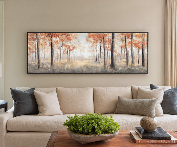 Canvas wall art in interior setting.