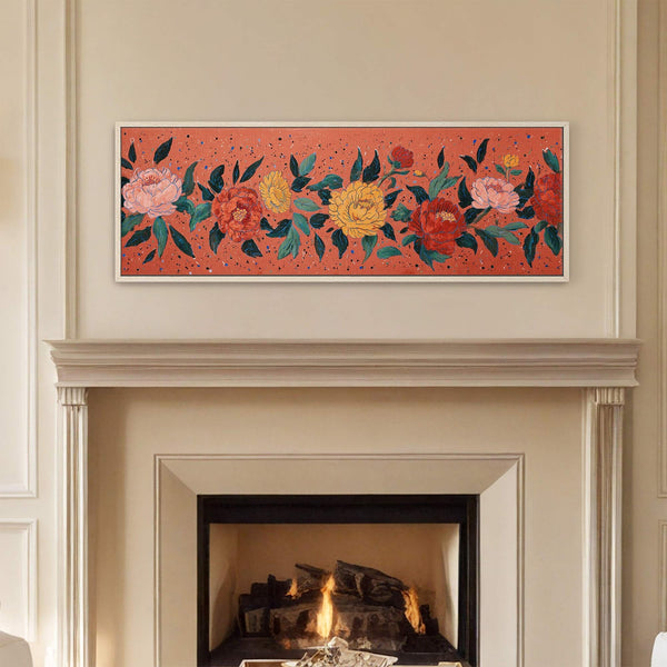 Canvas wall art in interior setting.