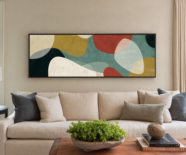 Canvas wall art in interior setting.