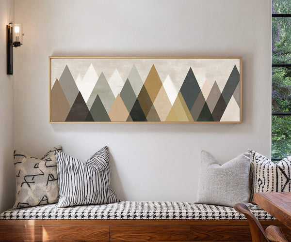 Canvas wall art in interior setting.