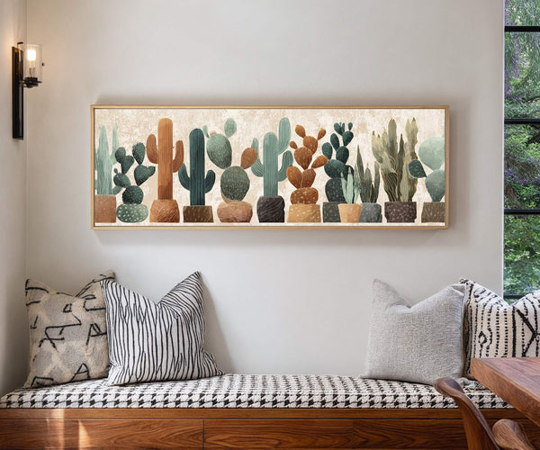 Canvas wall art in interior setting.