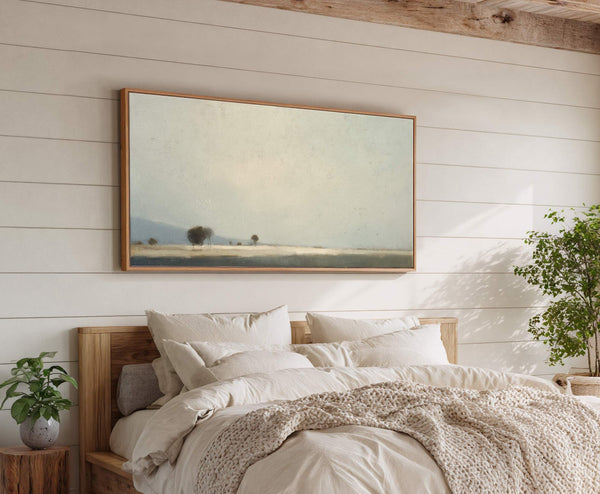 Canvas wall art in interior setting.