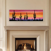 Canvas wall art in interior setting.