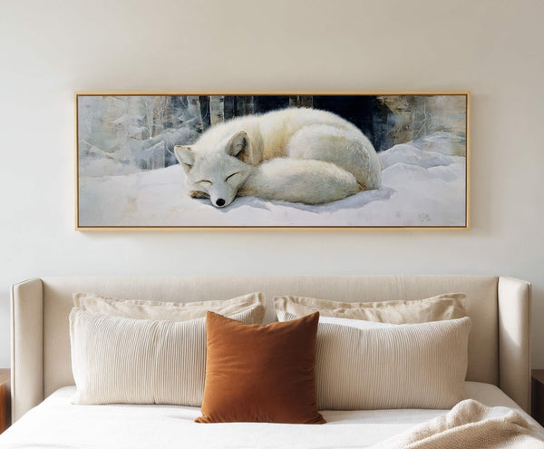 Canvas wall art in interior setting.