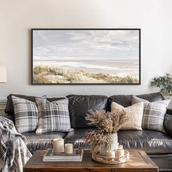 Canvas wall art in interior setting.