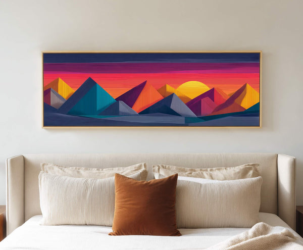 Canvas wall art in interior setting.