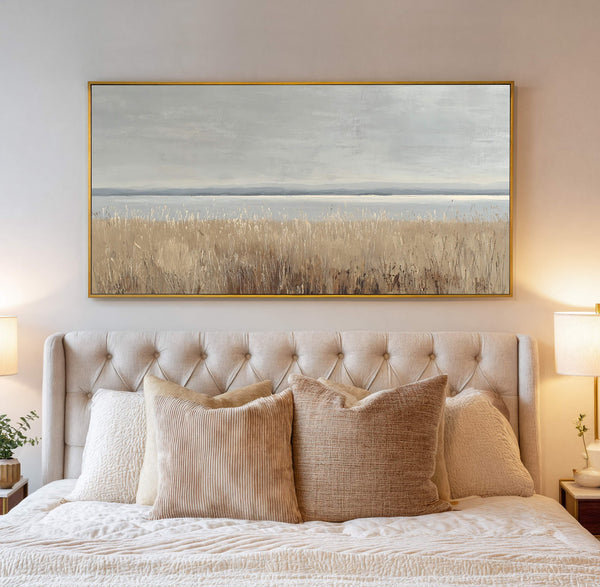 Canvas wall art in interior setting.