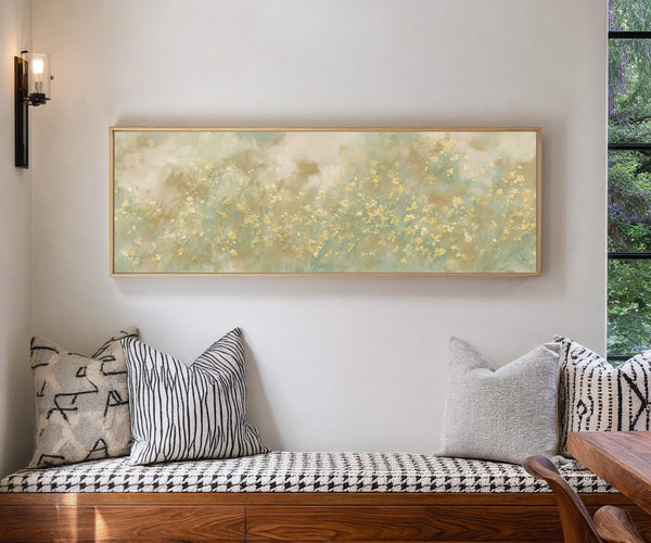 Canvas wall art in interior setting.