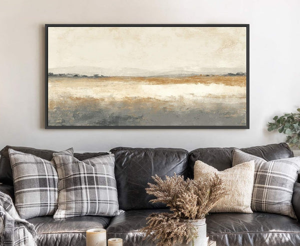 Canvas wall art in interior setting.