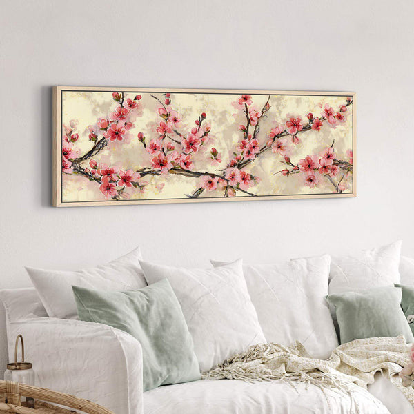 Canvas wall art in interior setting.
