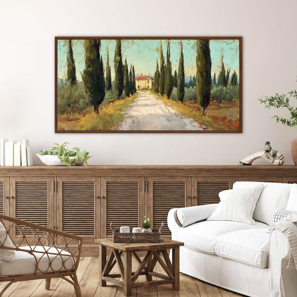 Canvas wall art in interior setting.
