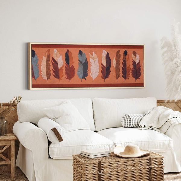 Canvas wall art in interior setting.