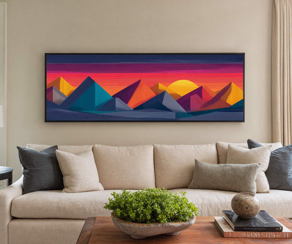 Canvas wall art in interior setting.