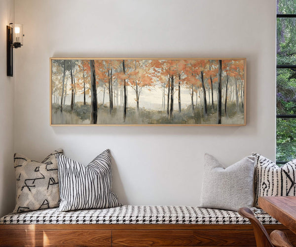 Canvas wall art in interior setting.