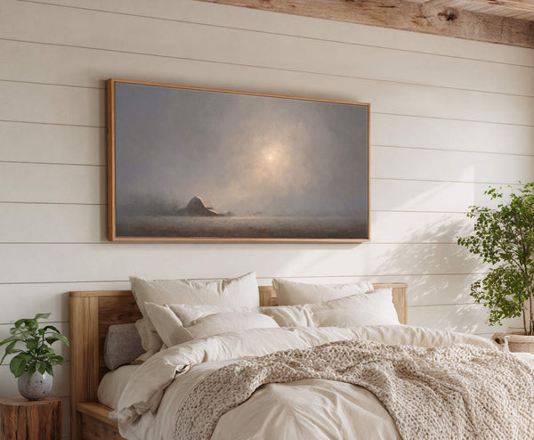 Canvas wall art in interior setting.