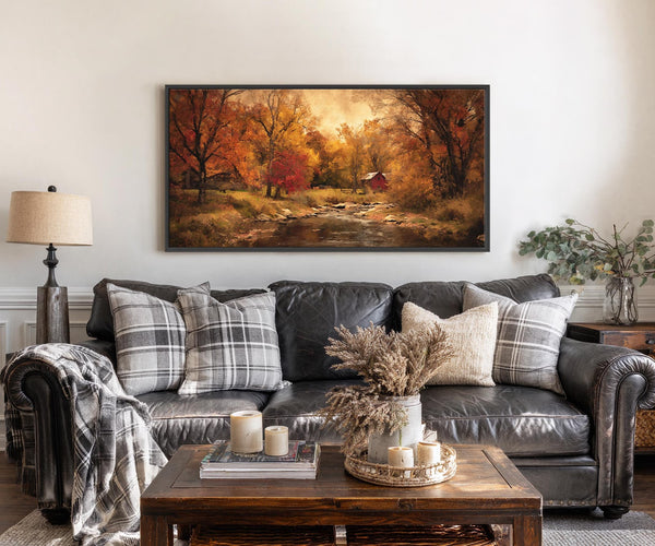 Canvas wall art in interior setting.