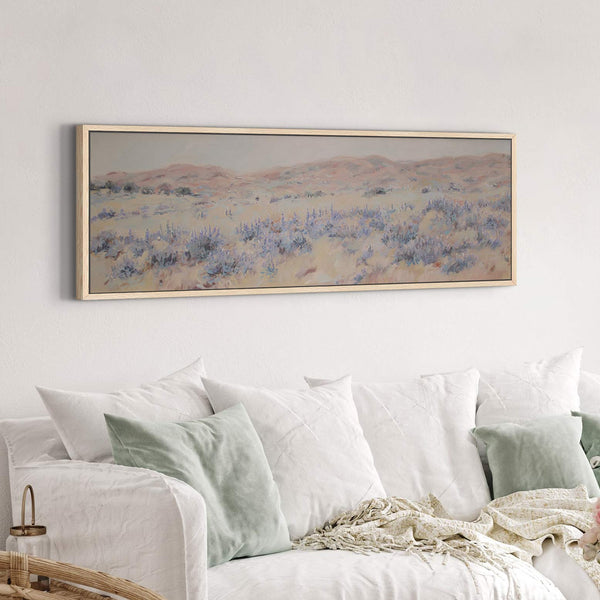 Canvas wall art in interior setting.
