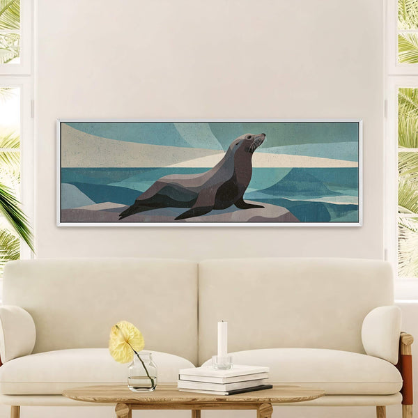 Canvas wall art in interior setting.