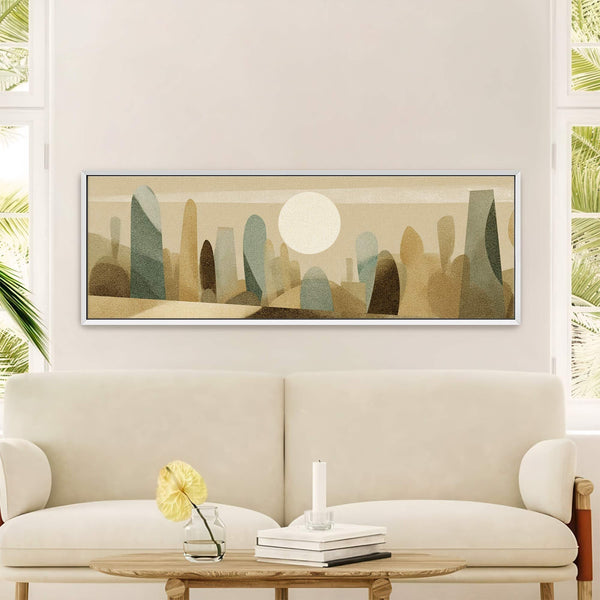 Canvas wall art in interior setting.