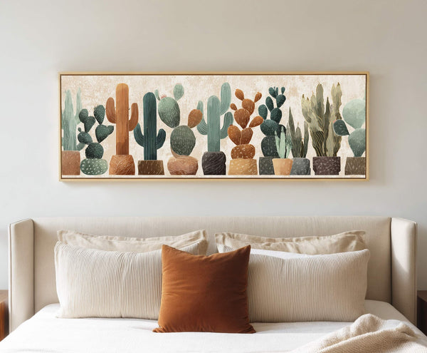 Canvas wall art in interior setting.