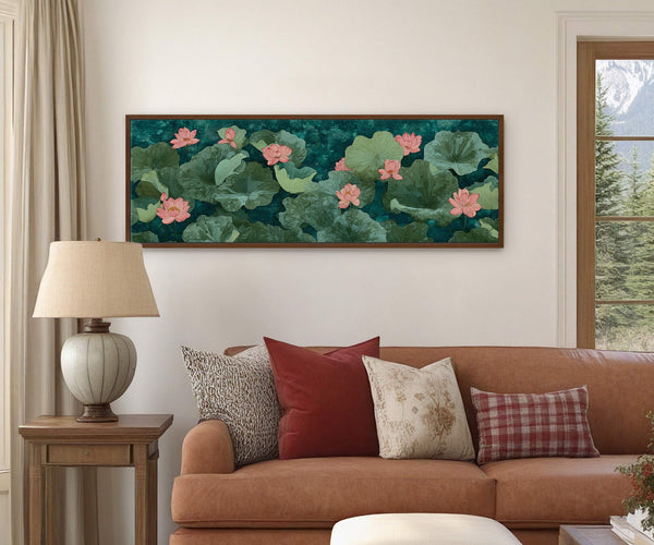 Canvas wall art in interior setting.