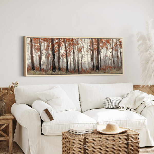 Canvas wall art in interior setting.