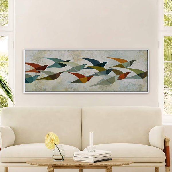 Canvas wall art in interior setting.