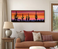 Canvas wall art in interior setting.