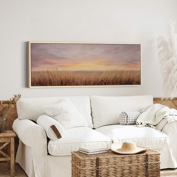 Canvas wall art in interior setting.