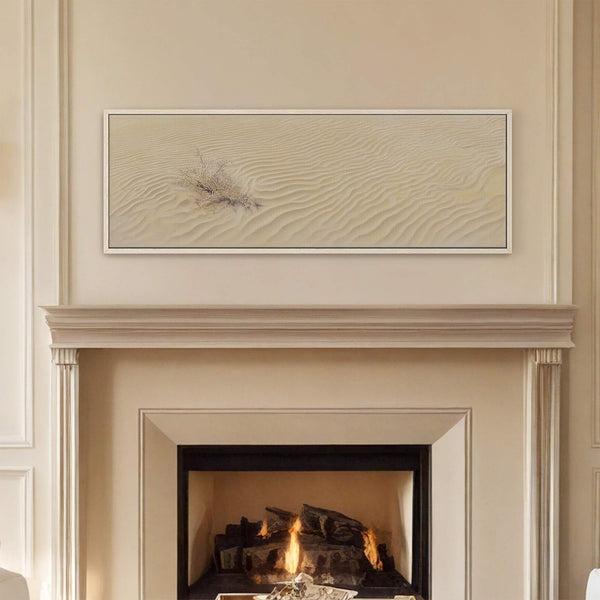 Canvas wall art in interior setting.