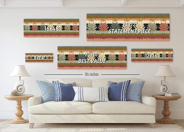 Canvas wall art in interior setting.