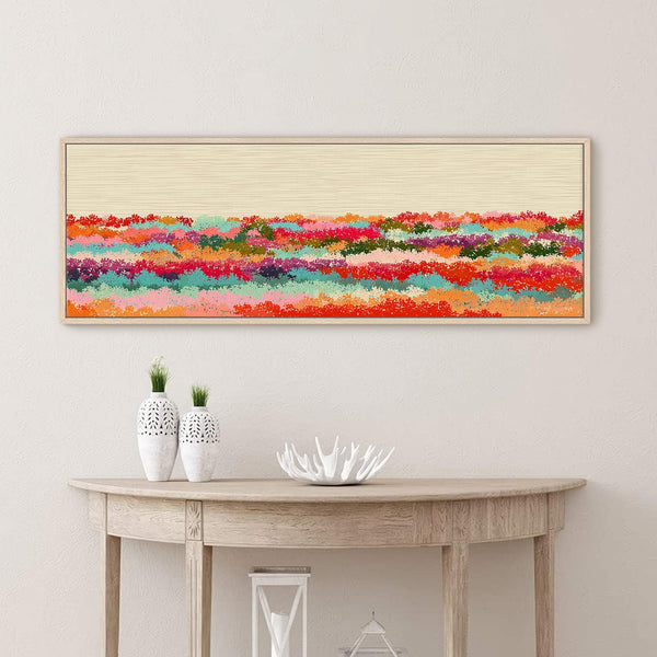 Canvas wall art in interior setting.