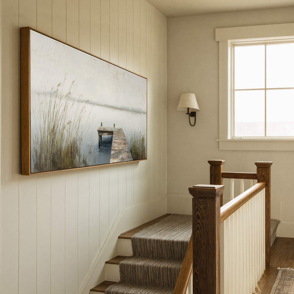 Canvas wall art in interior setting.